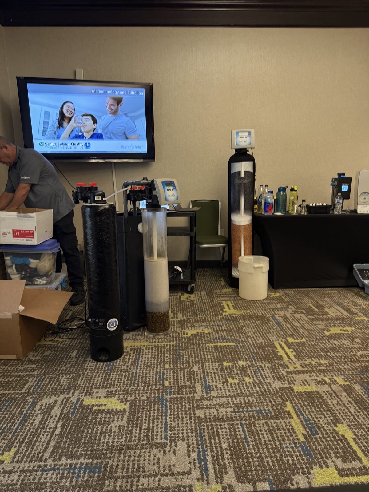 MAX Plumbing technician at manufacturer water filtration training
