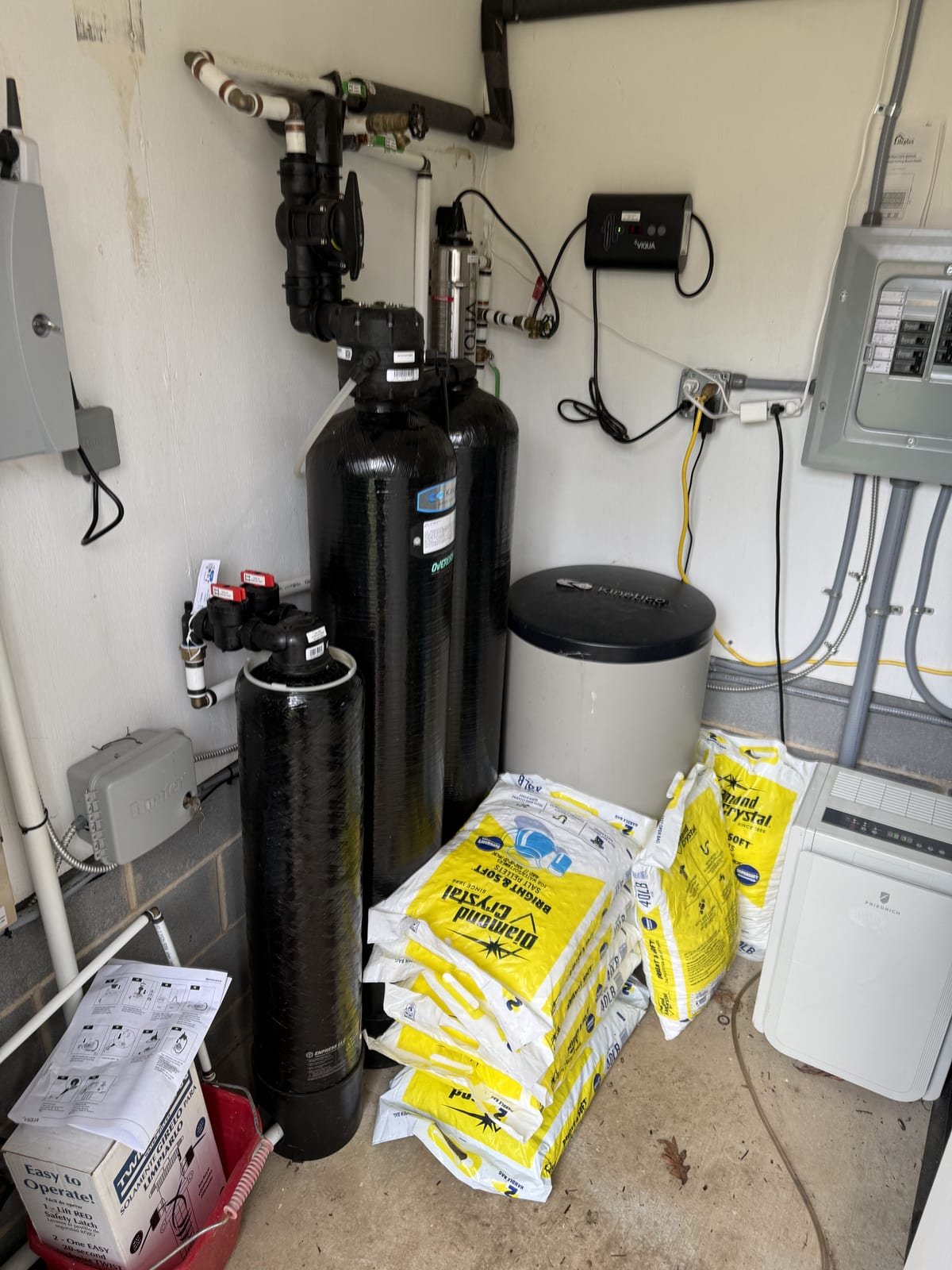 Whole-home filtration system with an ultraviolet treatment chamber